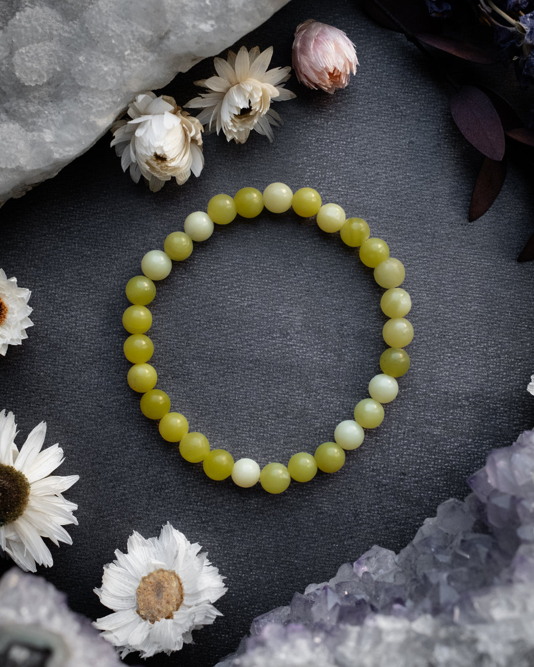 Serpentine Round Bead Bracelet 6mm