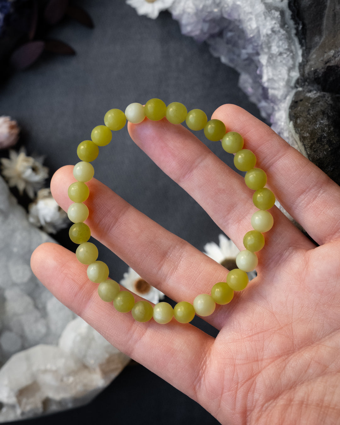 Serpentine Round Bead Bracelet 6mm