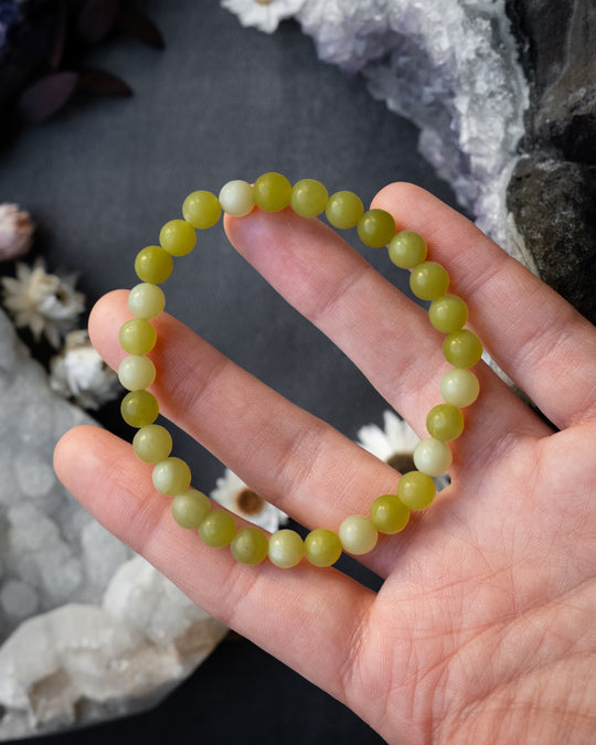 Serpentine Round Bead Bracelet 6mm