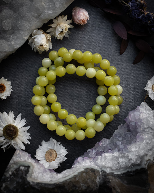 Serpentine Round Bead Bracelet 8mm