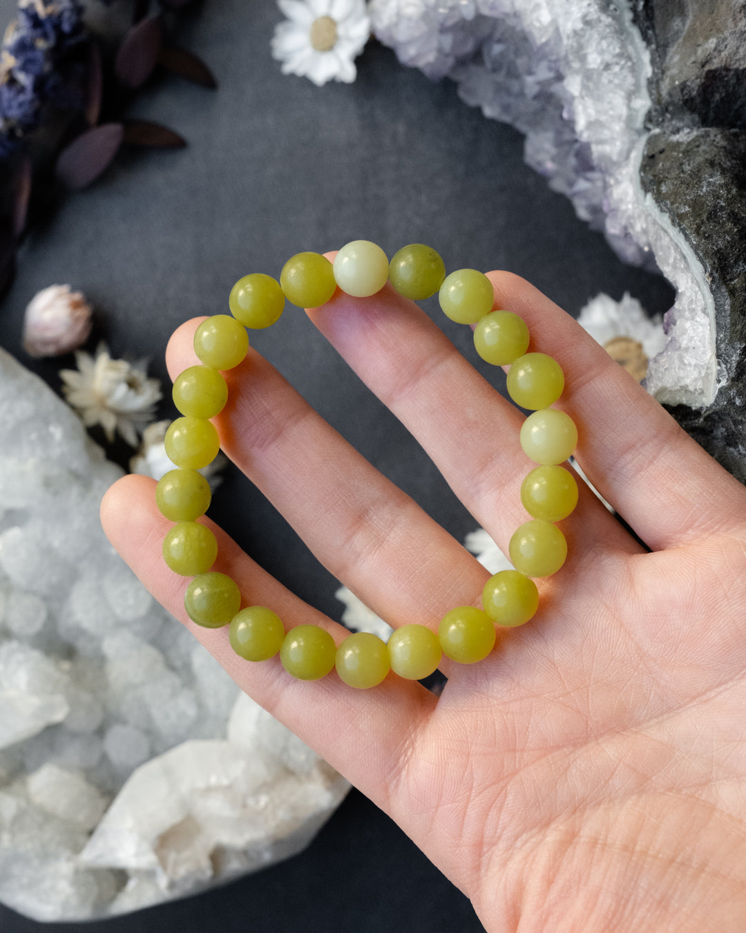 Serpentine Round Bead Bracelet 8mm