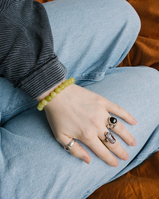 Serpentine Round Bead Bracelet 8mm