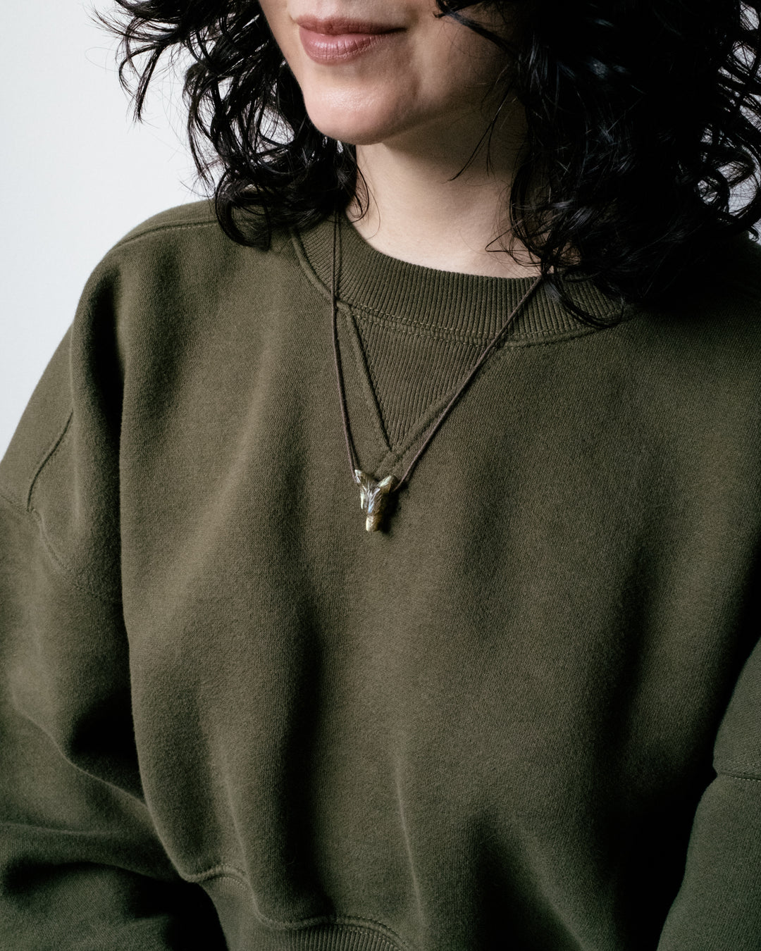 Small Labradorite Hand Carved Wolf Necklace - The Healing Pear