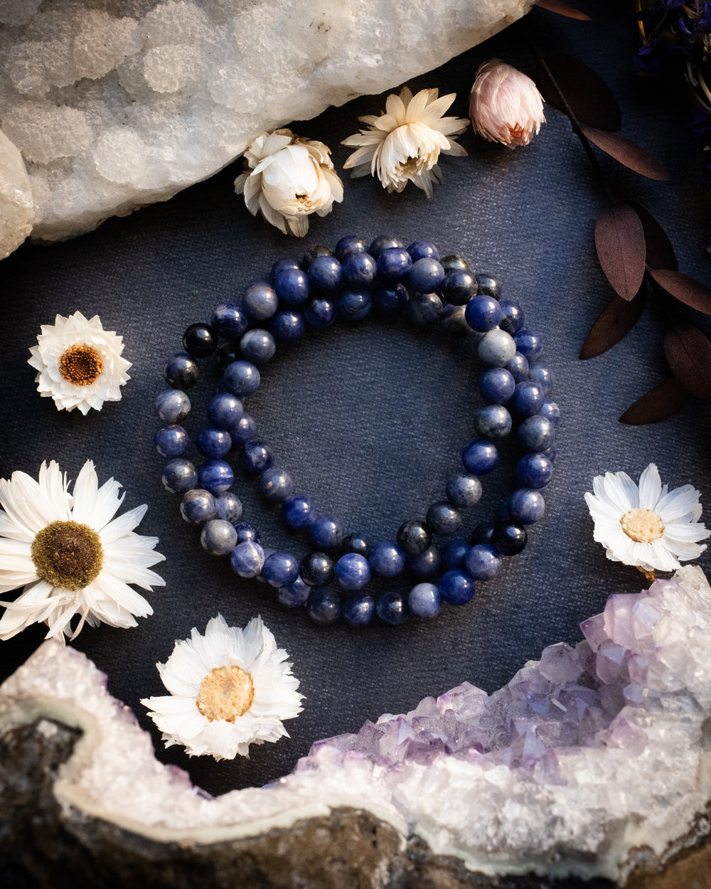 Sodalite Round Bead Bracelet 6mm