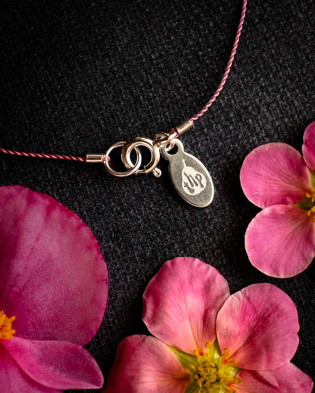 Rose Quartz Vegan Silk Necklace - The Healing Pear