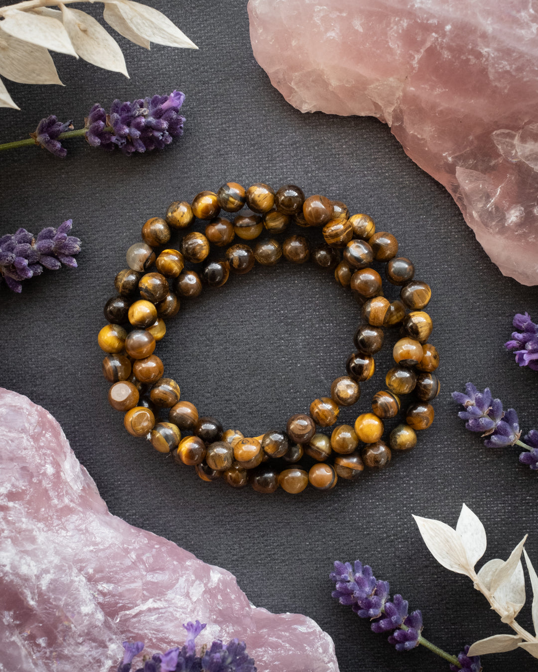 Tiger's Eye Round Bead Bracelet 6mm - The Healing Pear