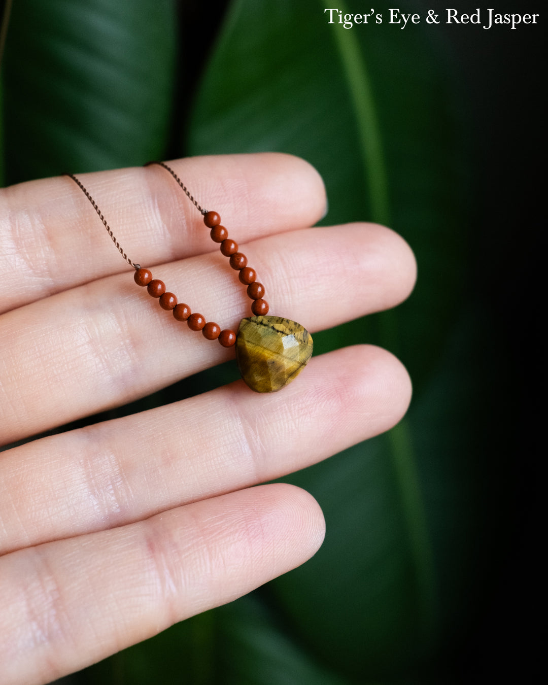 Harmonious Pair Vegan Silk Gemstone Necklace