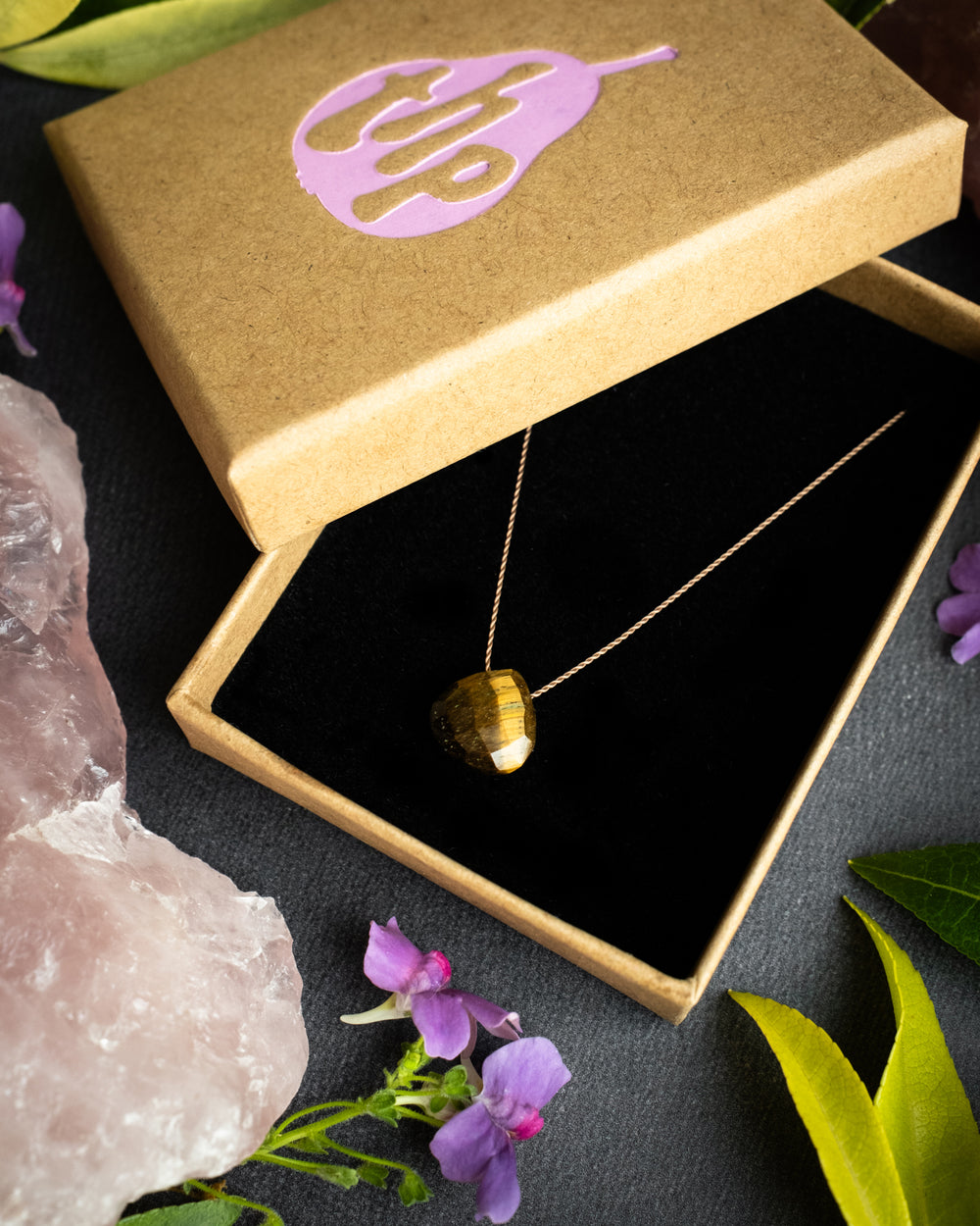 Tiger’s Eye Vegan Silk Necklace