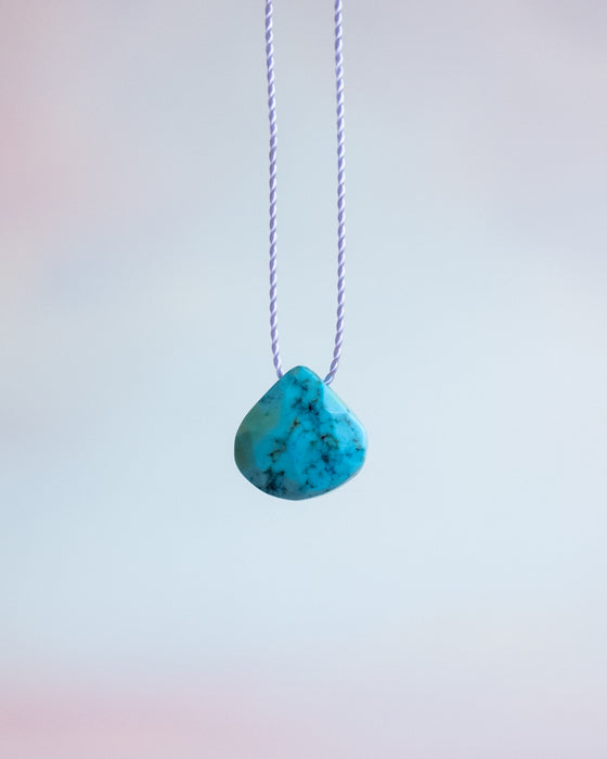 Turquoise Vegan Silk Necklace