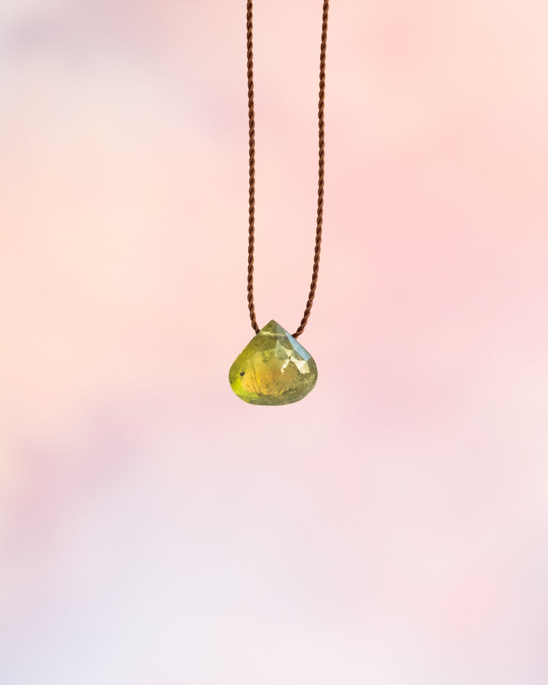 Vesuvianite Vegan Silk Necklace - The Healing Pear