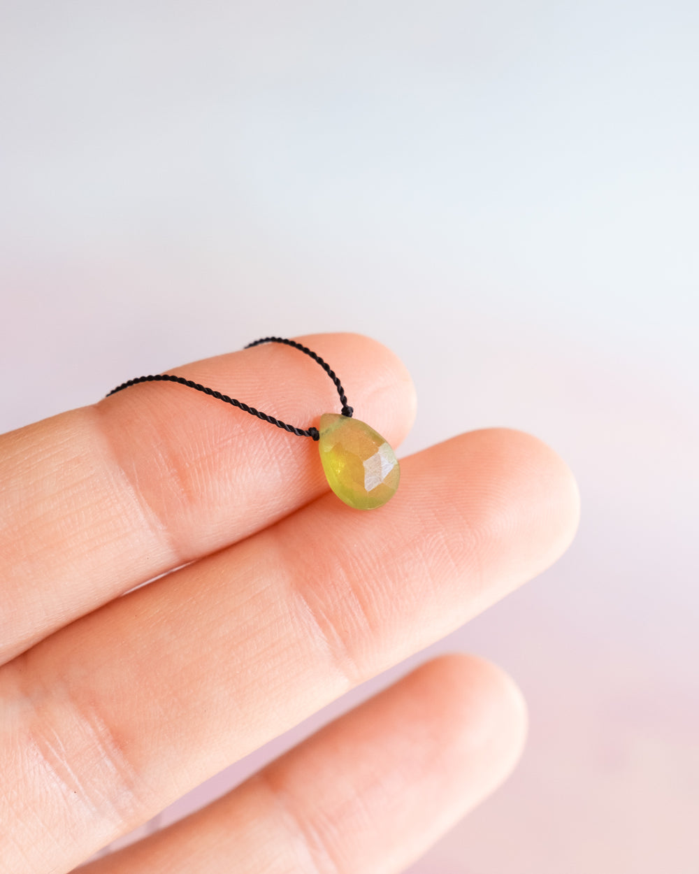 Vesuvianite Vegan Silk Necklace - The Healing Pear