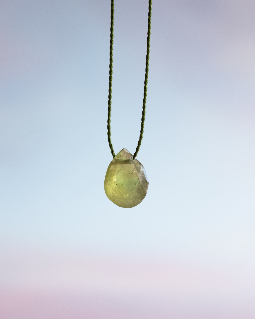 Vesuvianite Vegan Silk Necklace - The Healing Pear
