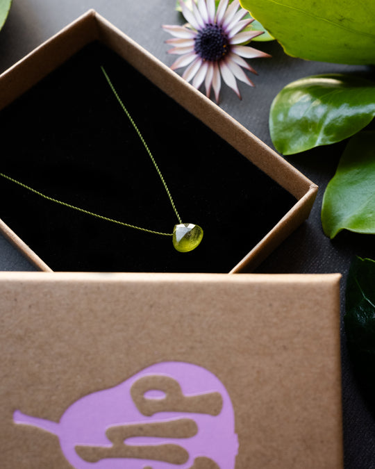 Vesuvianite Vegan Silk Necklace - The Healing Pear