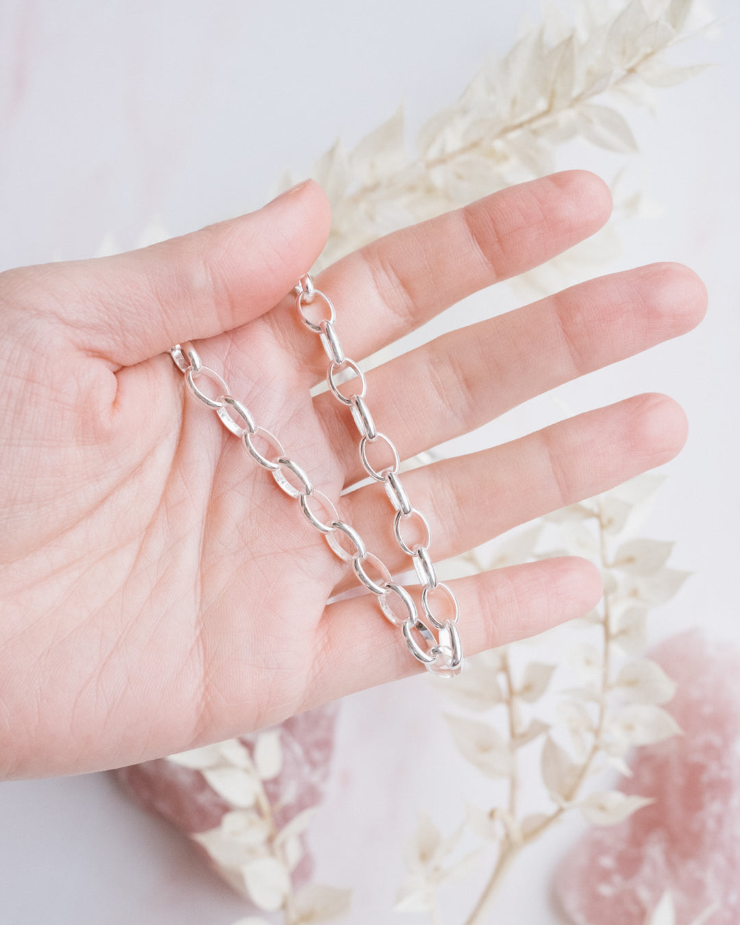Recycled Sterling Silver 6.4mm Belcher Chain - The Healing Pear