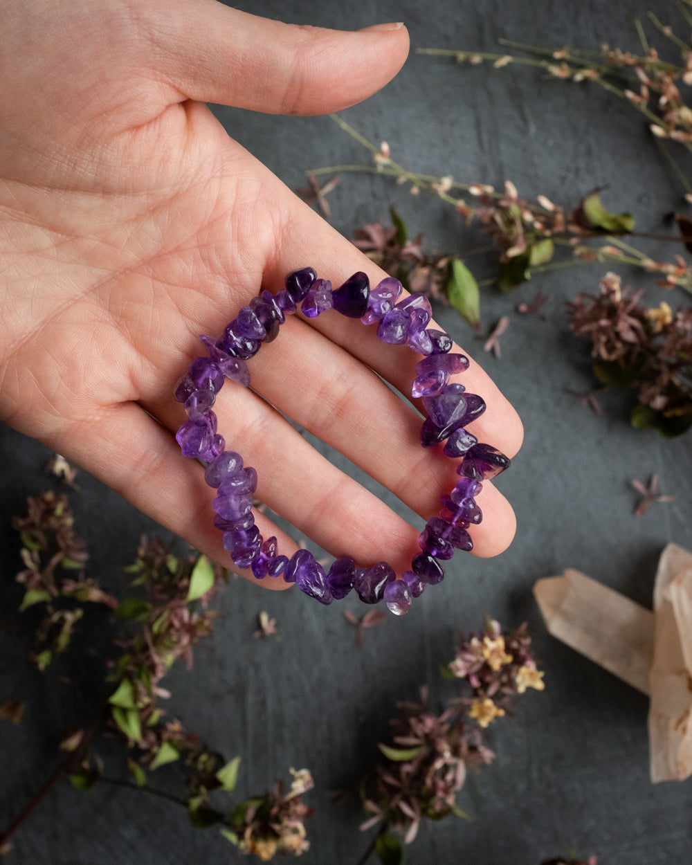 Amethyst Chip Bracelet - The Healing Pear