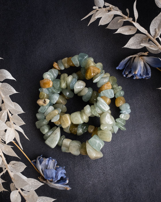 Aquamarine Chip Bracelet