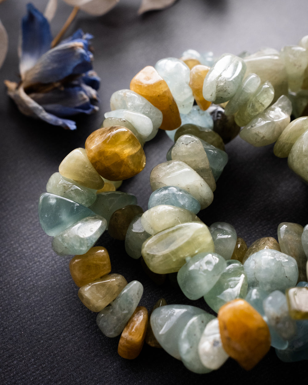 Aquamarine Chip Bracelet - The Healing Pear