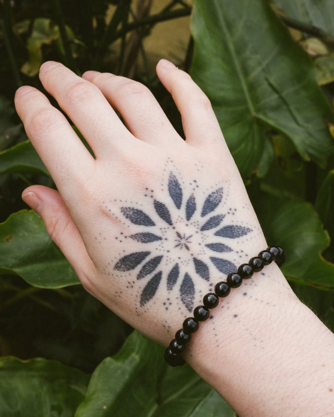 Black Tourmaline Round Bead Bracelet - The Healing Pear