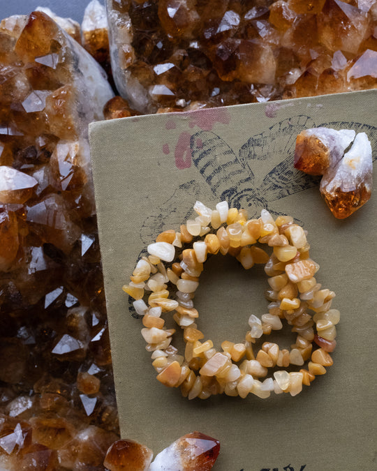Honey Jade Chip Bracelet - The Healing Pear