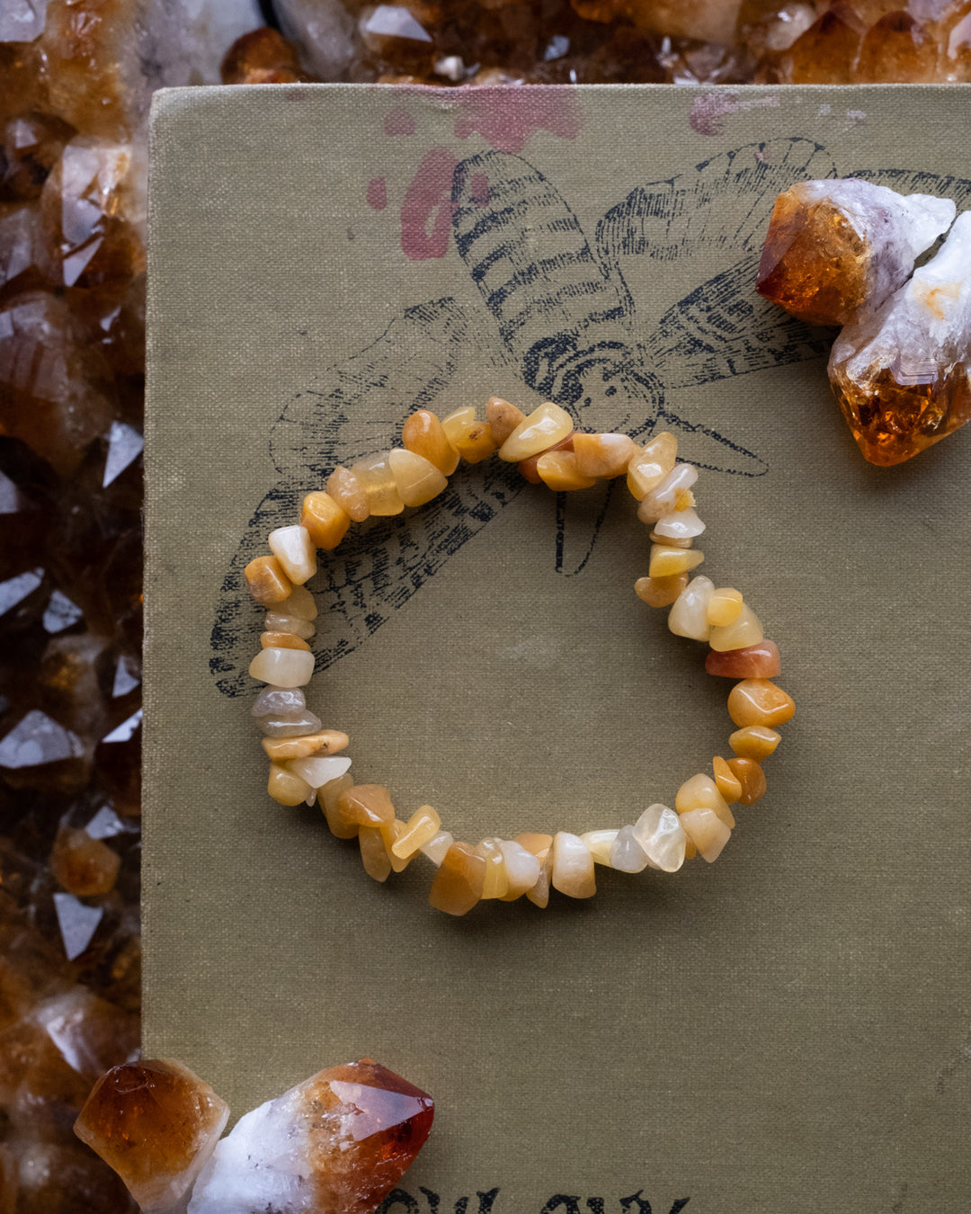 Honey Jade Chip Bracelet - The Healing Pear