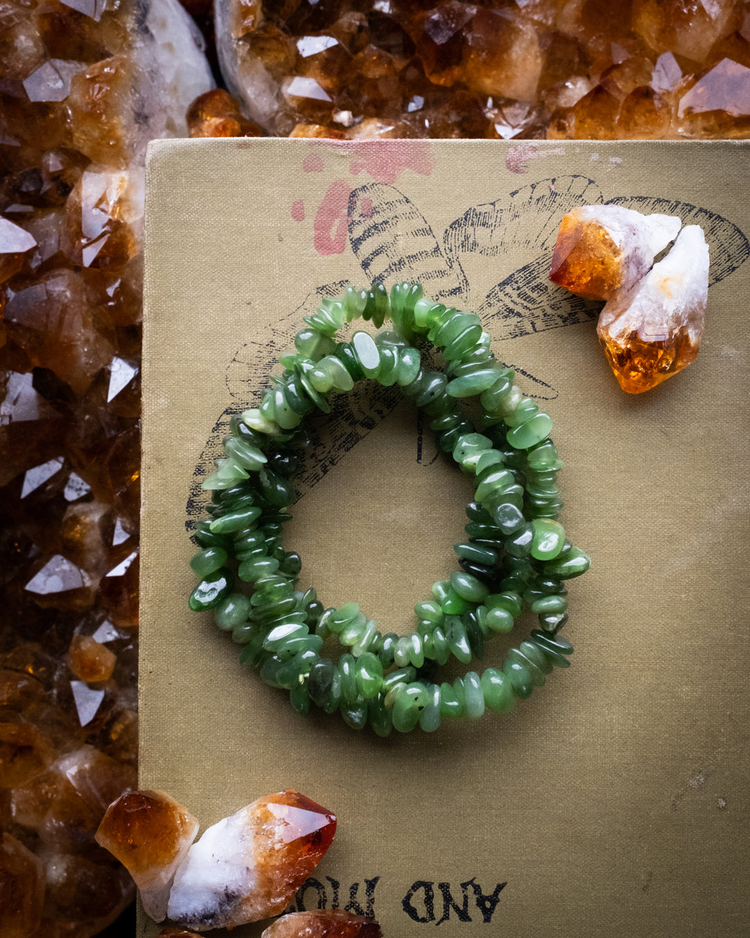 Nephrite Jade Chip Bracelet - The Healing Pear