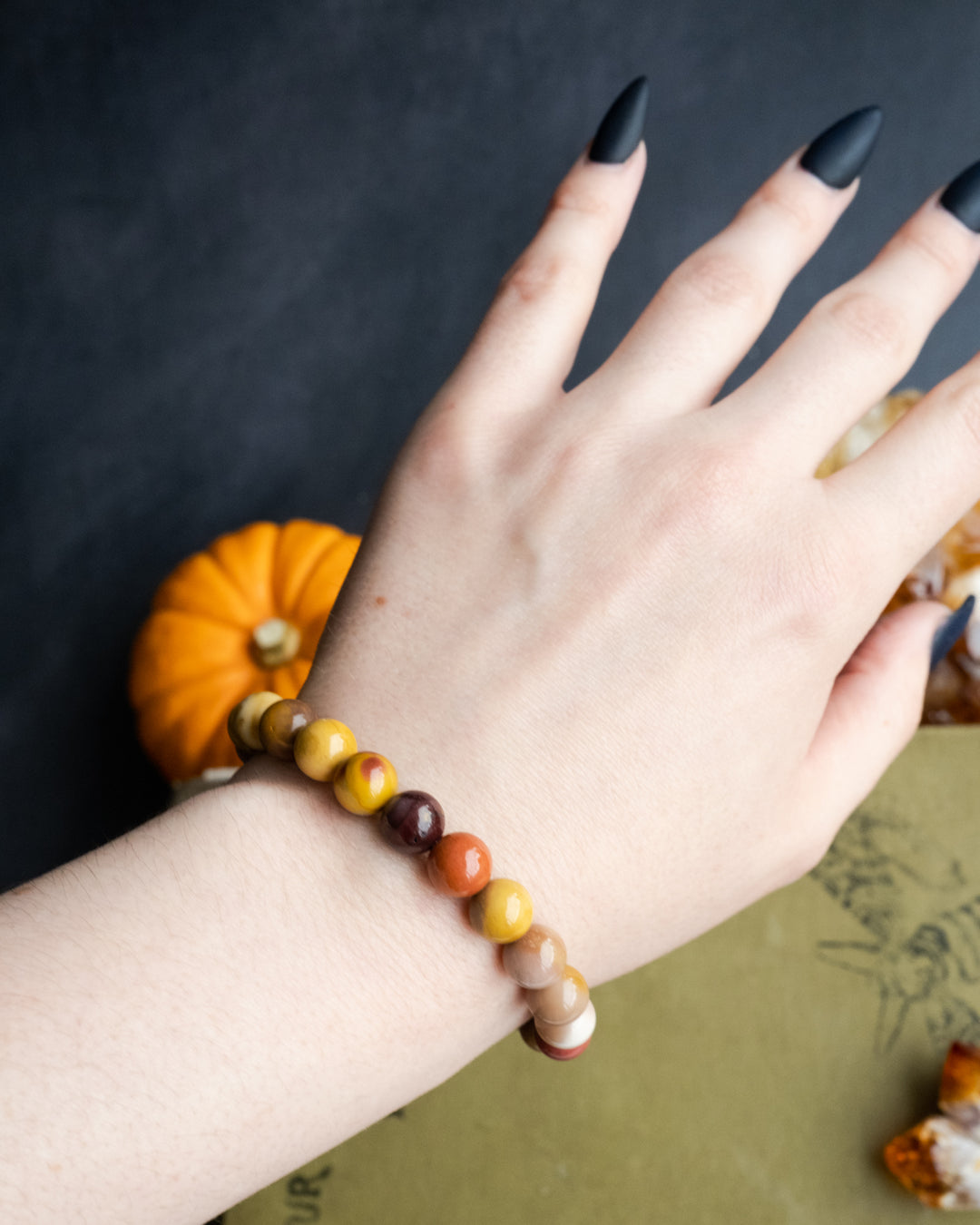 Mookaite Jasper Round Bead Bracelet - The Healing Pear