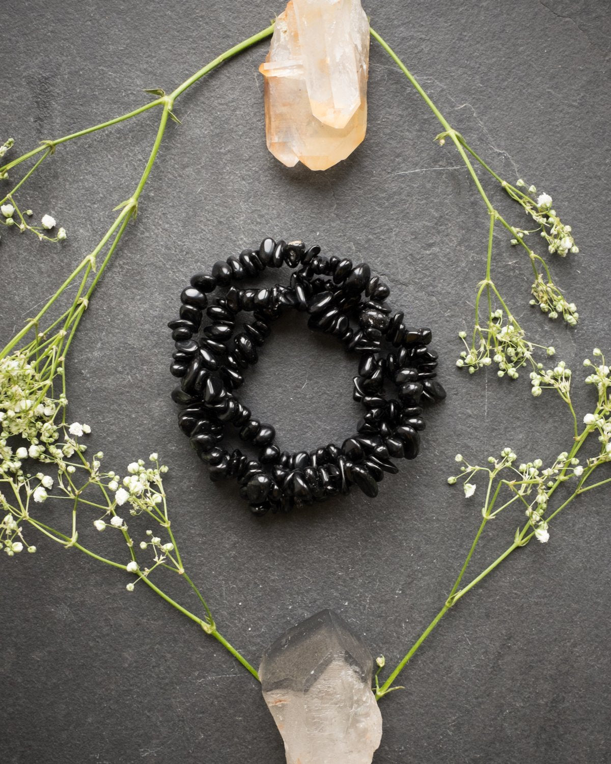 Obsidian Chip Bracelet - The Healing Pear