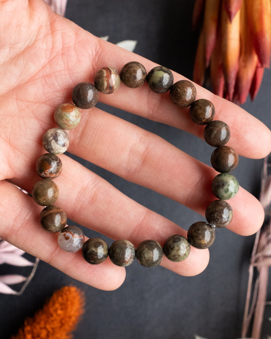 Brown Opal Round Bead Bracelet - The Healing Pear