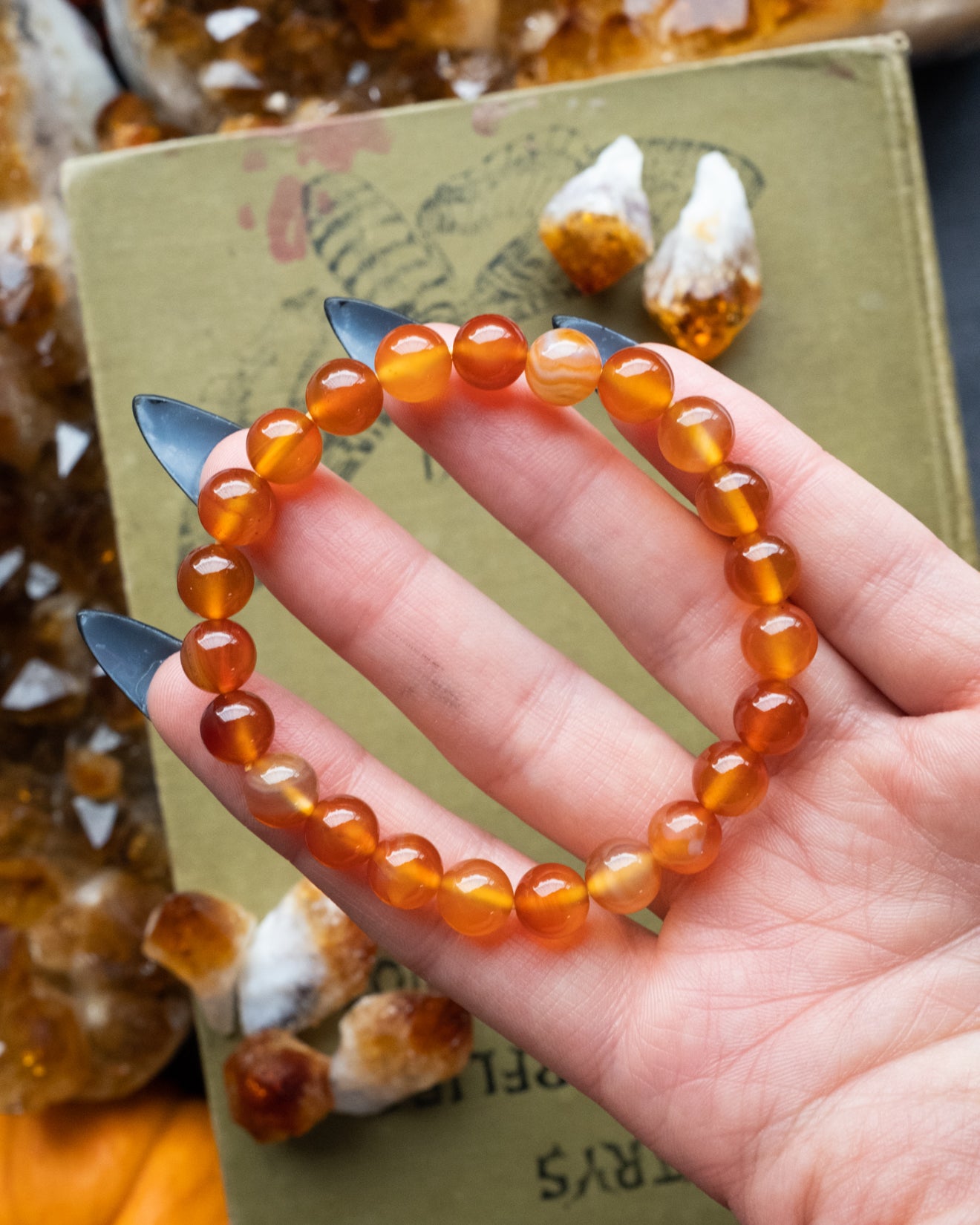 Carnelian Bracelet in Wire Wrapped Gold – Azki Jewelry