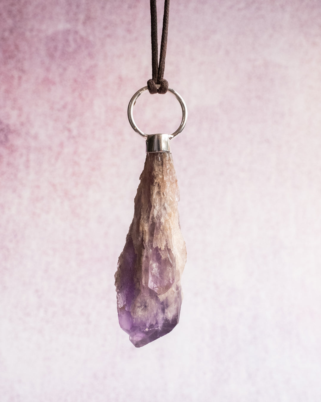 Dragon Tooth Amethyst Point Sterling Silver Necklace - The Healing Pear