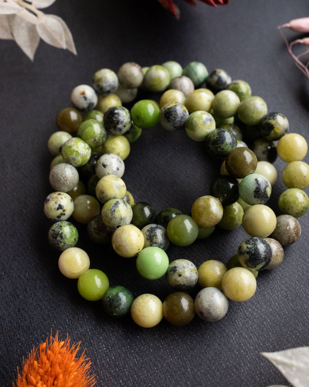 Chrysoprase Round Bead Bracelet - The Healing Pear