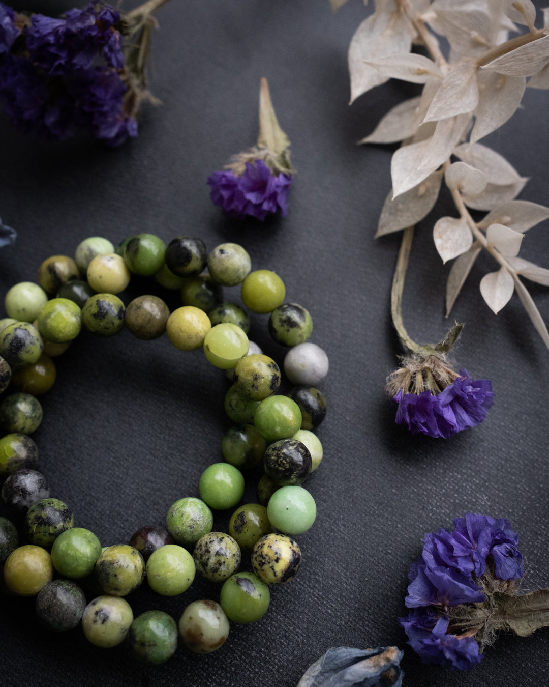 Chrysoprase Round Bead Bracelet - The Healing Pear