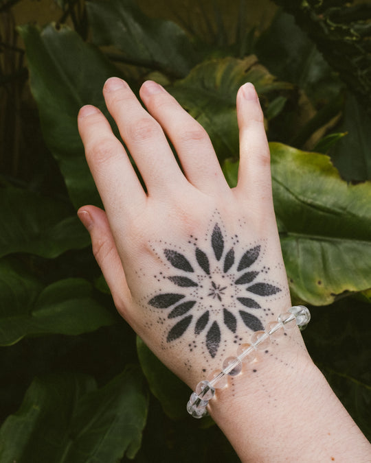 Clear Quartz Round Bead Bracelet - The Healing Pear