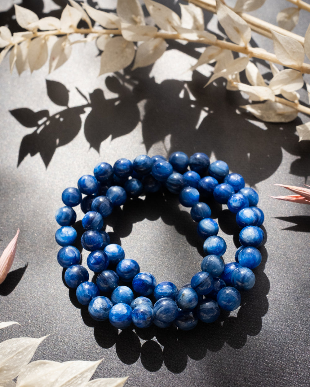 Kyanite Round Bead Bracelet - The Healing Pear