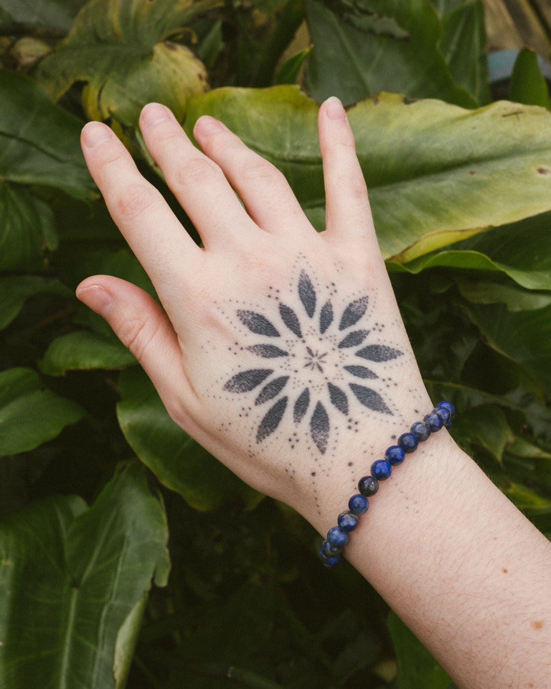 Lapis Lazuli Round Bead Bracelet - The Healing Pear