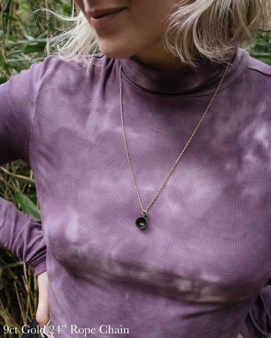 Smoky Quartz Hand Carved Mug Necklace - The Healing Pear