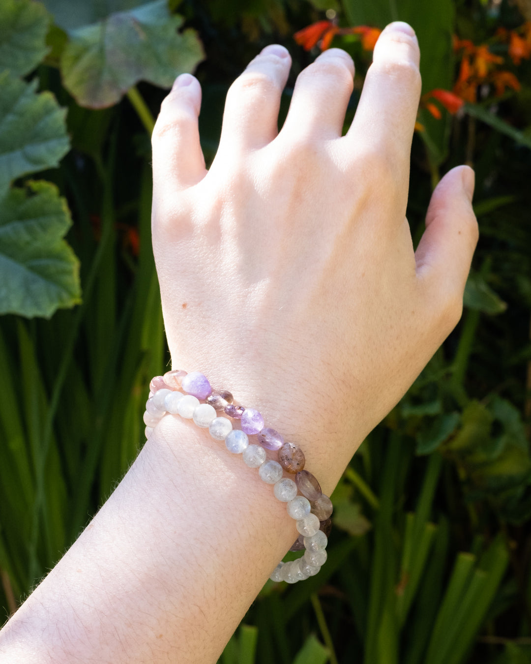 Moon Labradorite Round Bead Bracelet - The Healing Pear
