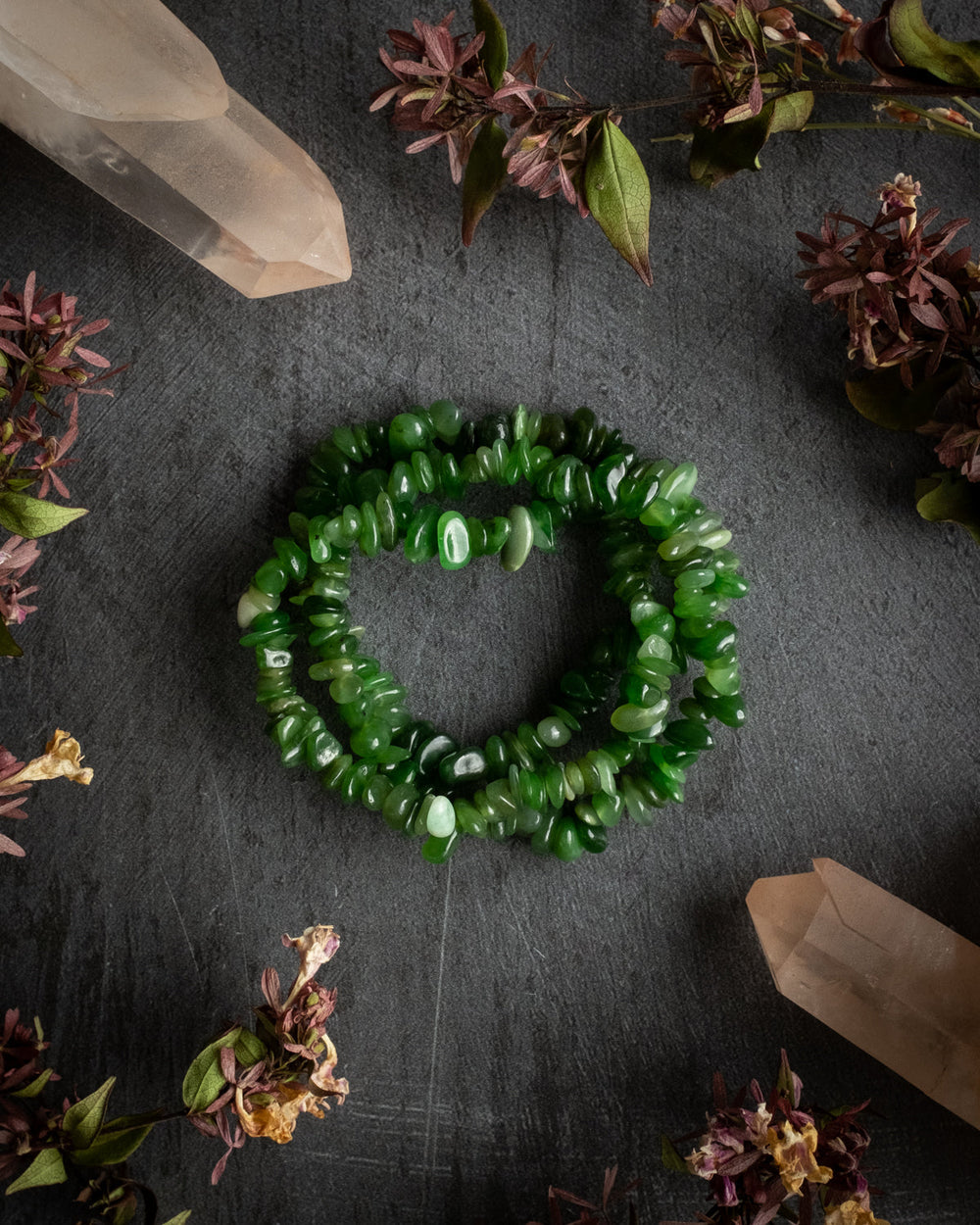 Nephrite Jade Chip Bracelet - The Healing Pear