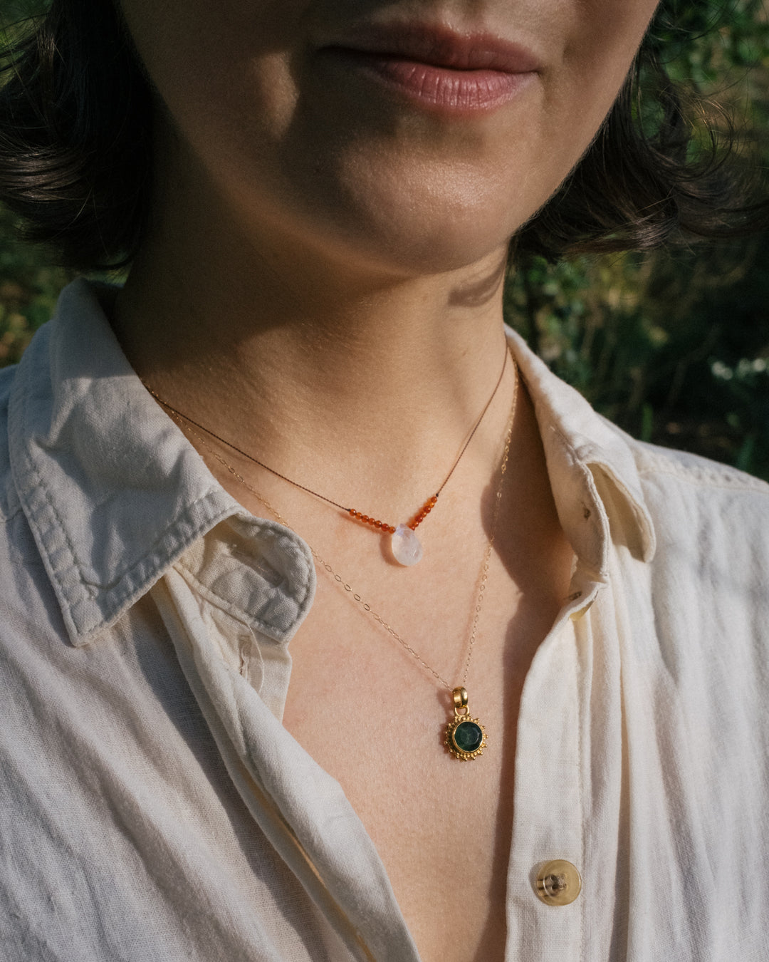 Harmonious Pair Vegan Silk Necklace - The Healing Pear