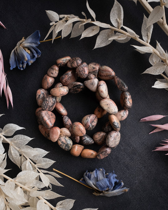 Pink Picasso Jasper Chip Bracelet - The Healing Pear