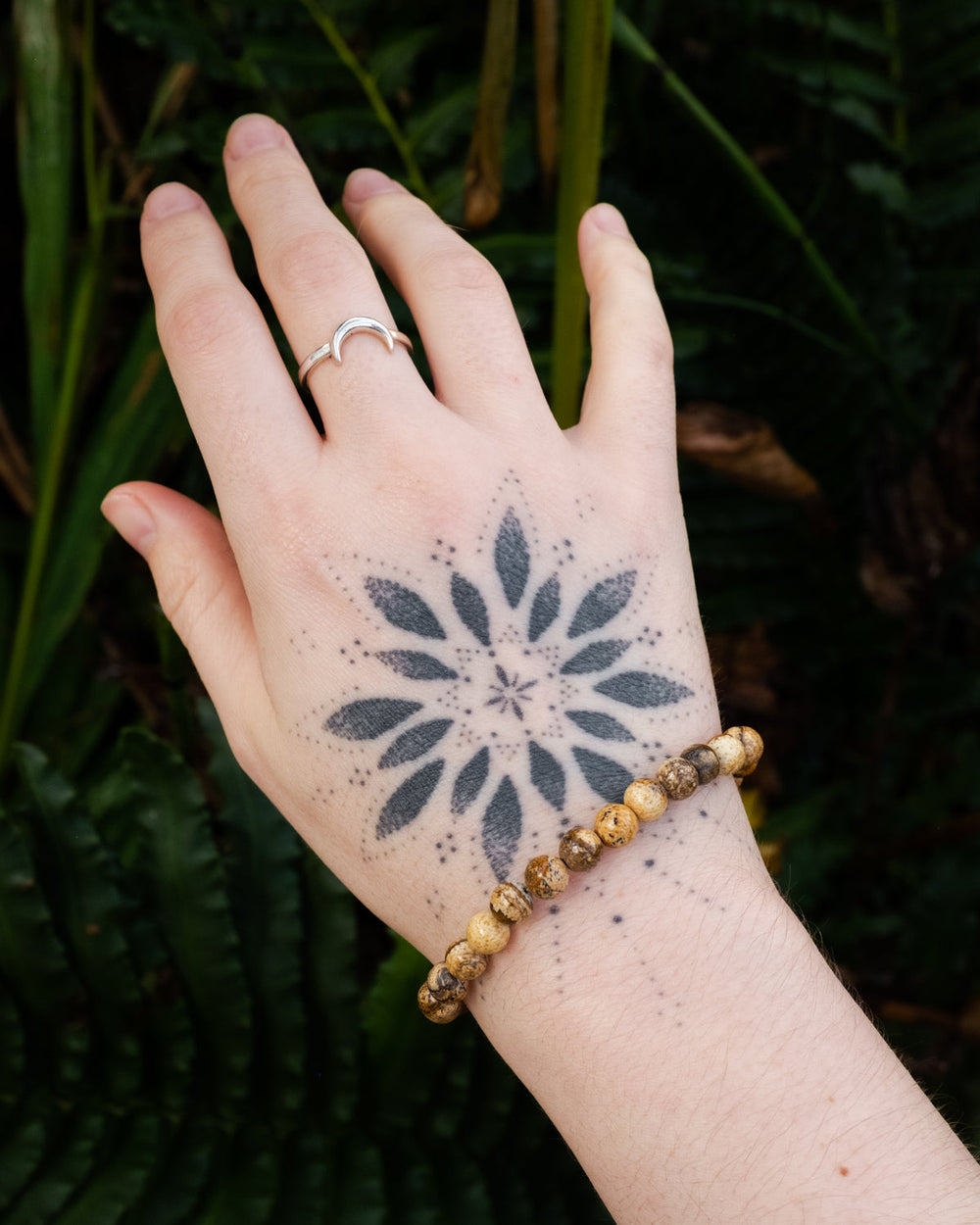 Picture Jasper Round Bead Bracelet - The Healing Pear