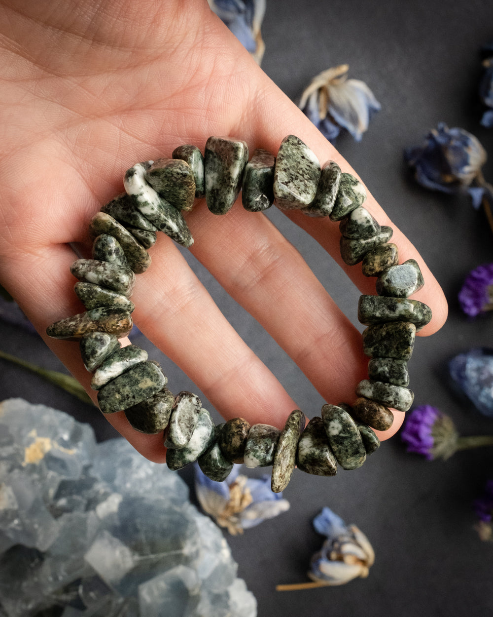 Stonehenge Preseli Bluestone Chip Bracelet - The Healing Pear