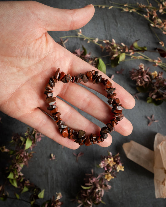 Red Jasper Chip Bracelet - The Healing Pear