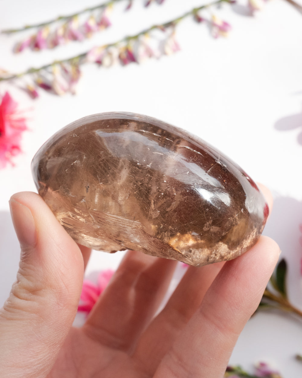 Rutilated Quartz Crystal Dome - The Healing Pear