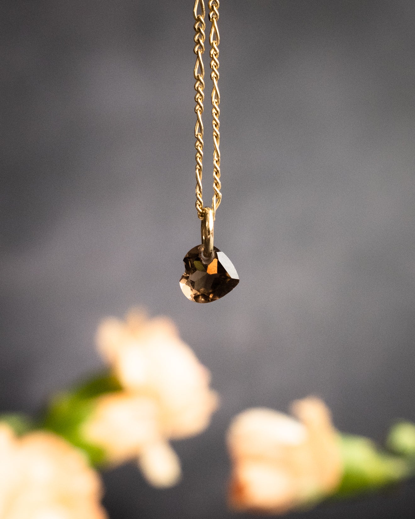 Mini Smoky Quartz Heart Necklace - The Healing Pear