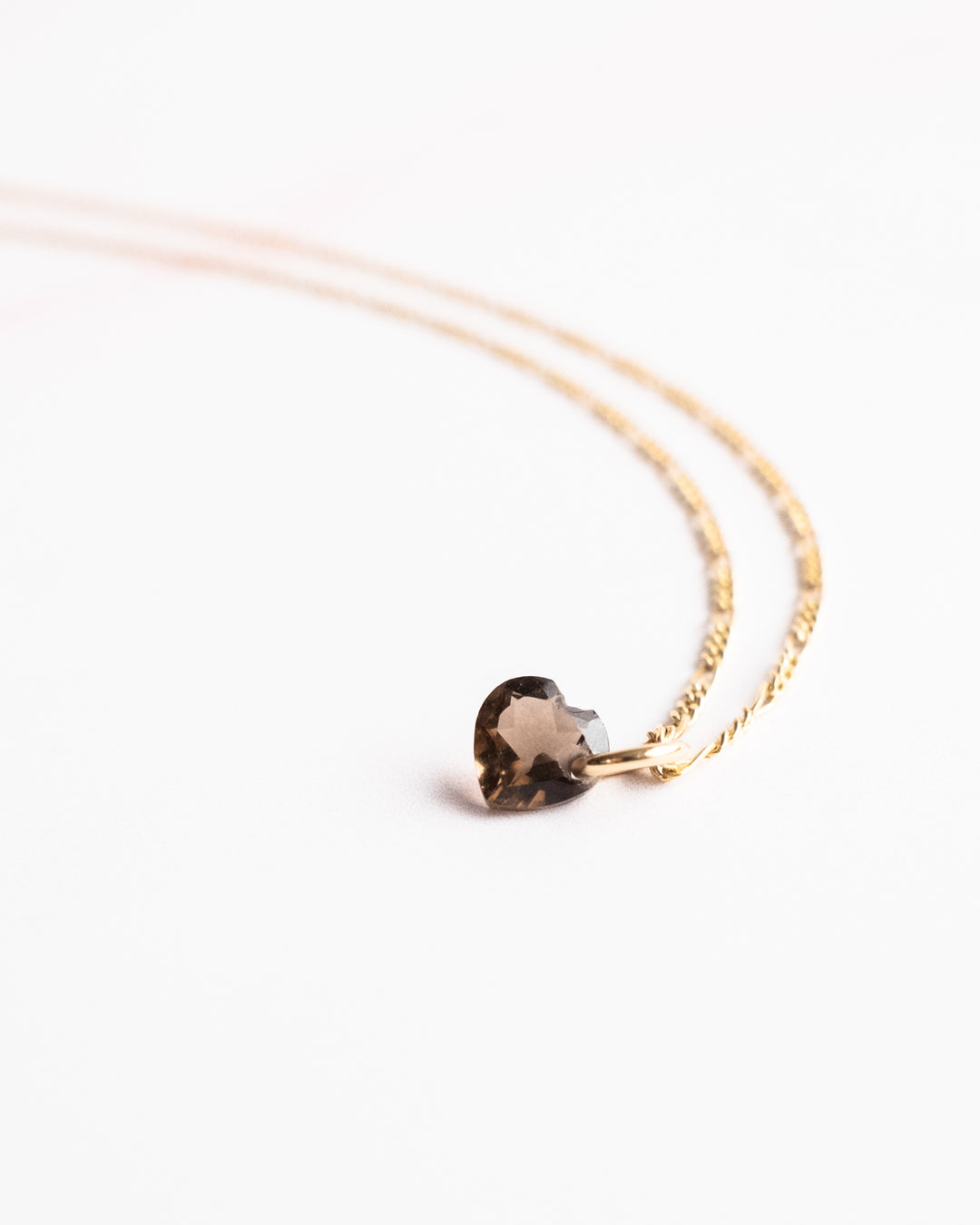 Mini Smoky Quartz Heart Necklace - The Healing Pear