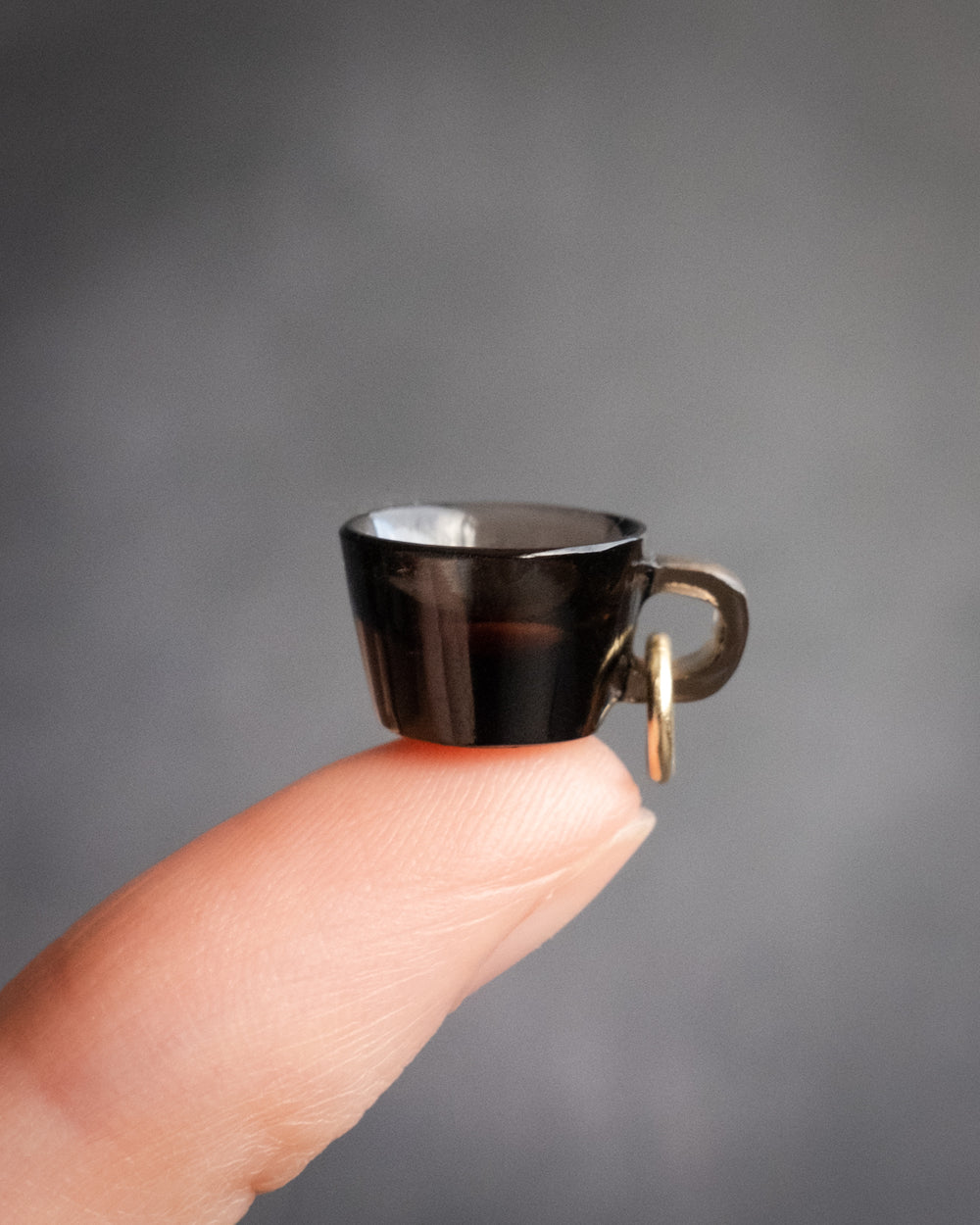 Smoky Quartz Hand Carved Mug Necklace - The Healing Pear