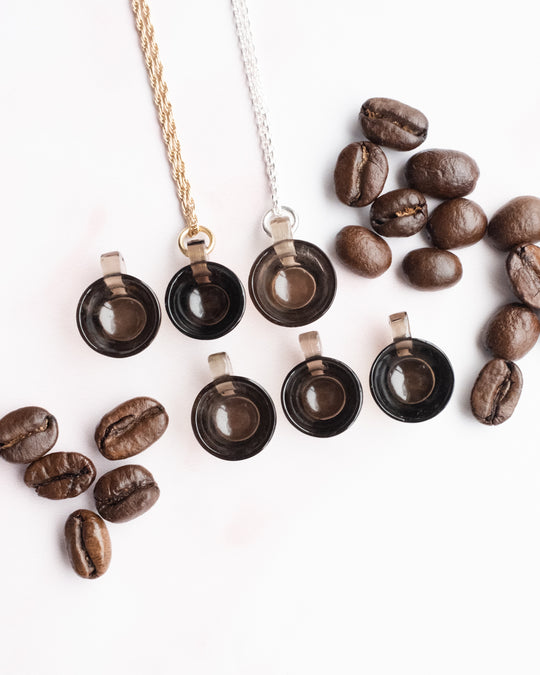 Smoky Quartz Hand Carved Mug Necklace - The Healing Pear