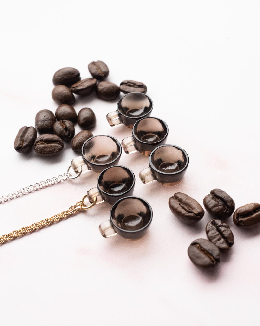 Smoky Quartz Hand Carved Mug Necklace - The Healing Pear