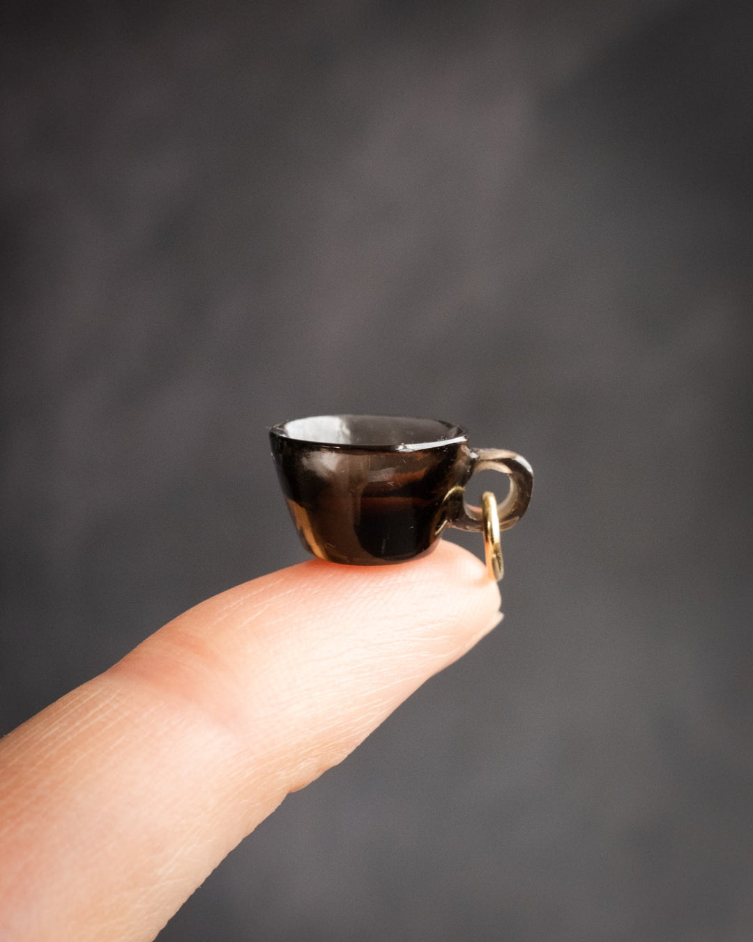 Smoky Quartz Hand Carved Mug Necklace - The Healing Pear